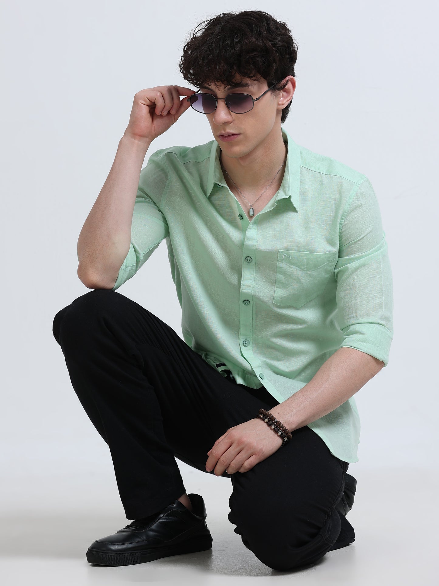 green shirt