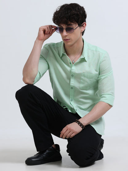 green shirt