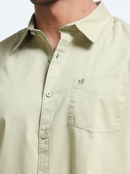 Sage Olive Popline Streach Shirt