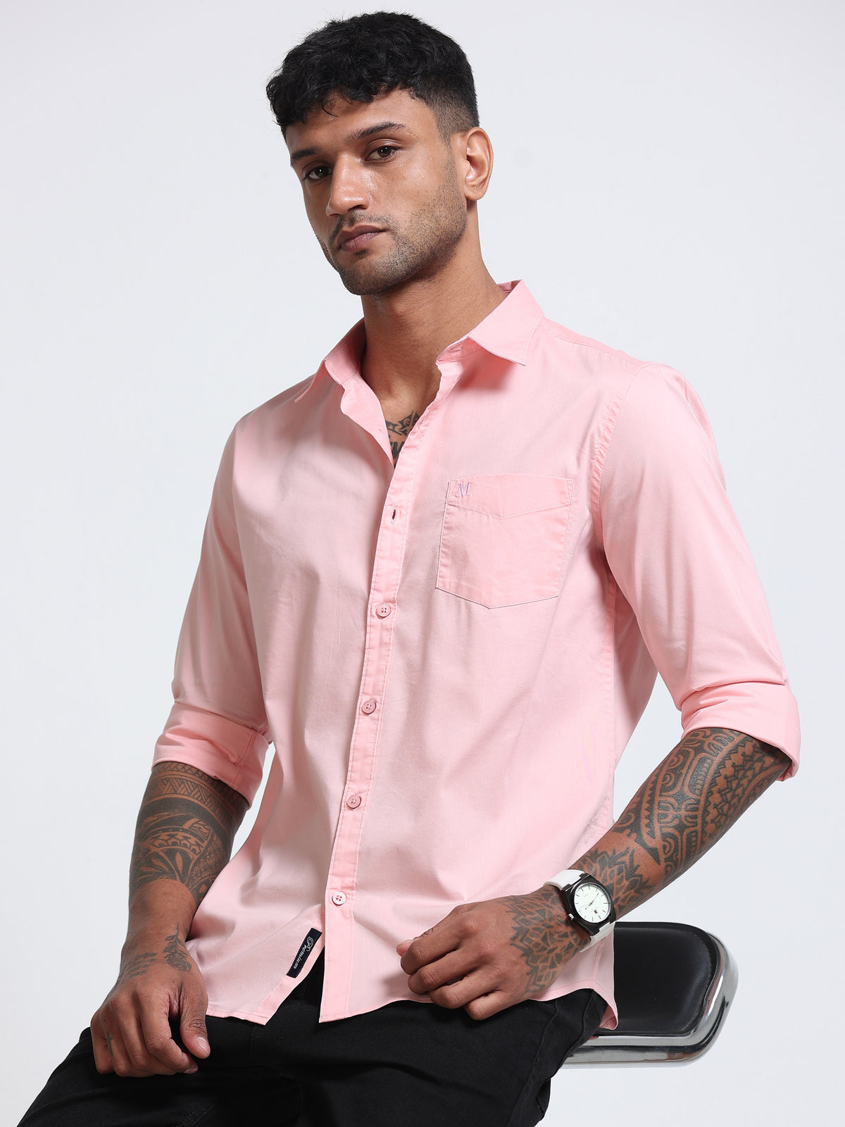 Blushpink Popline Streach Shirt