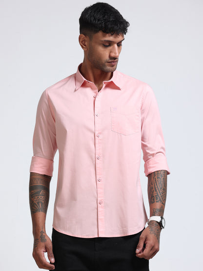Blushpink Popline Streach Shirt