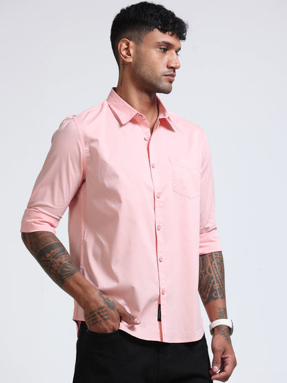 Blushpink Popline Streach Shirt