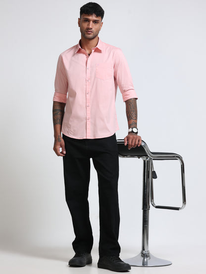 Blushpink Popline Streach Shirt
