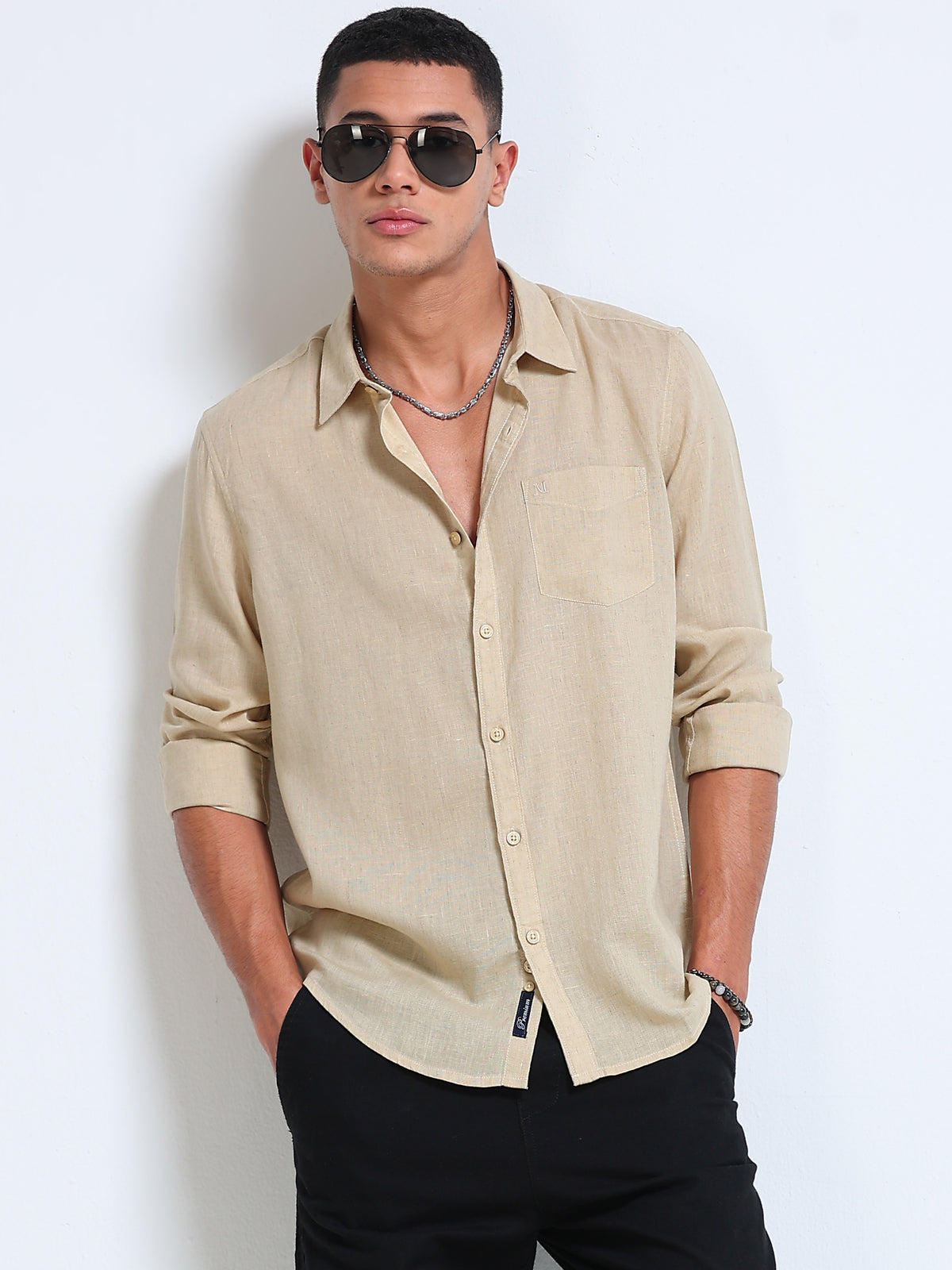 Premium Lyocell Beige Shirt