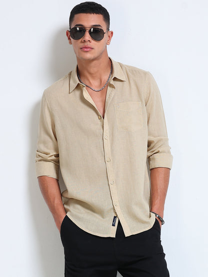 Premium Lyocell Beige Shirt