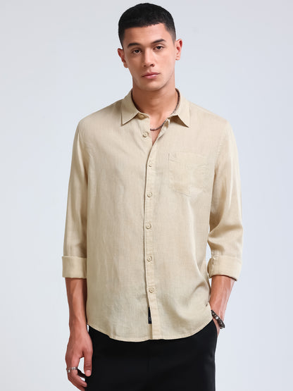 Premium Lyocell Beige Shirt