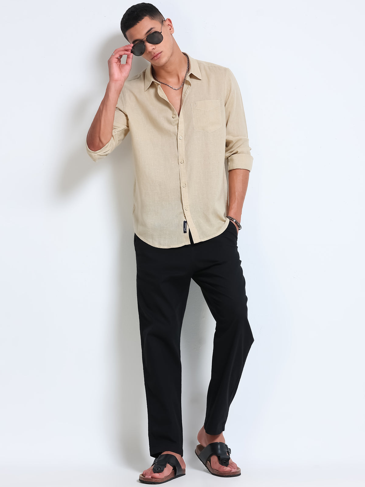 Premium Lyocell Beige Shirt